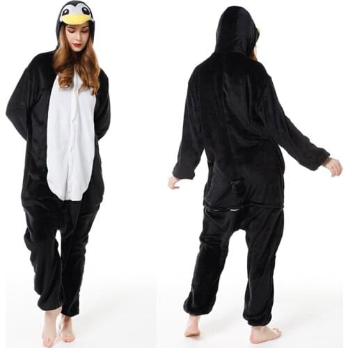 Long Sleeve Pajamas Set Kids Winter Penguin Panda Onesies Children Pyjamas Boys Girls Flannel Pijamas Set Animal Sleepwear