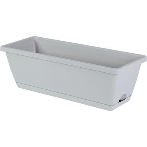 Plastic Flower Pots Family Balcony Plants Vegetables and Flowers Large Rectangular Plants Grooves Plant Pot for Home LBS