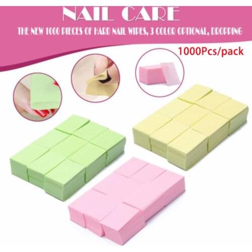 1000 Pcs=1 Pack Lint-Free Wipes Napkins Nail Polish Remover Gel Nail Wipes Nail Cutton Pads Manicure Pedicure Gel Tools