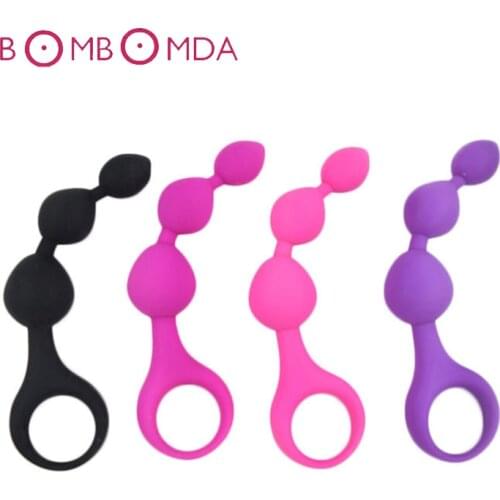 Anal Sex Products Anal Beads Plug Masturbator Anal Ball Soft Silicone Anus Butt Plug Anal Stimulator Adult Sex Toy For Woman Man