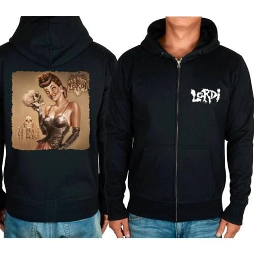 7 styles Lordi Rock hoodies winter jacket heavy metal zipper sweatshirt fleece XXXL Rocker Sudadera Skull