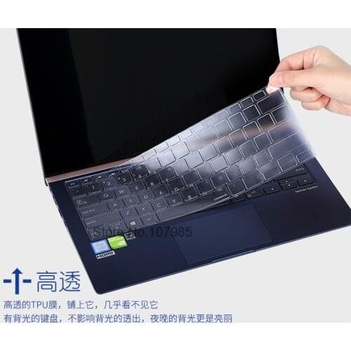 High Clear TPU For For Asus ZenBook 14 UX433 UX433FN UX433FA8265 U4300FN Deluxe 14 2019 Laptop Gaming Laptop Keyboard Skin Cover