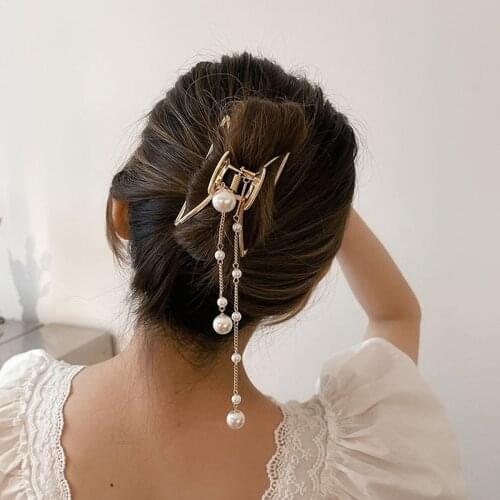 ACRDDk Vintage Mental Hair Claws Hair Clips For Women Elegant Acrylic Hairpins Barrette Fashion Headwear Hair Accessories