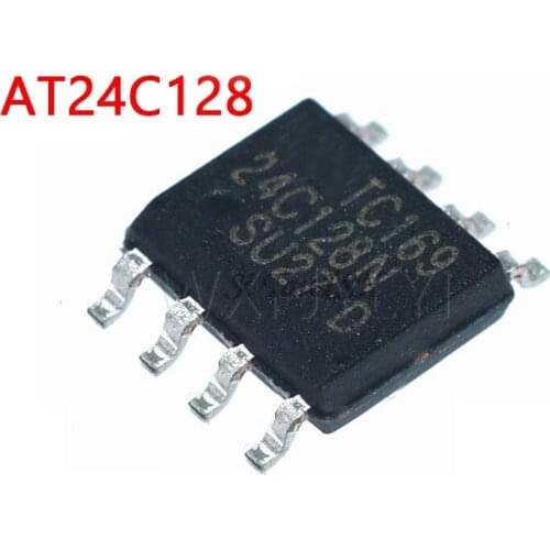 10pcs/lot New AT24C128 24C128 AT24C128N AT24C128AN AT24C128N-10SU-2.7 memory IC SOP-8
