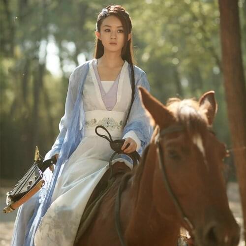 11 Designs Unisexual Swordlady Arrow Sleeve Drama Cosplay Costume Hanfu for TV Play Princess Agent Legend of Chu Qiao Female