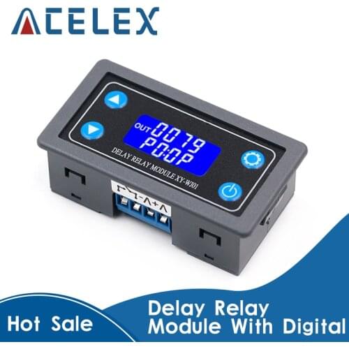 DC12V 12V LED Digital Time Delay Relay Module Programmable Timer Relay Control Switch Timing Trigger Cycle with Case for Indoor