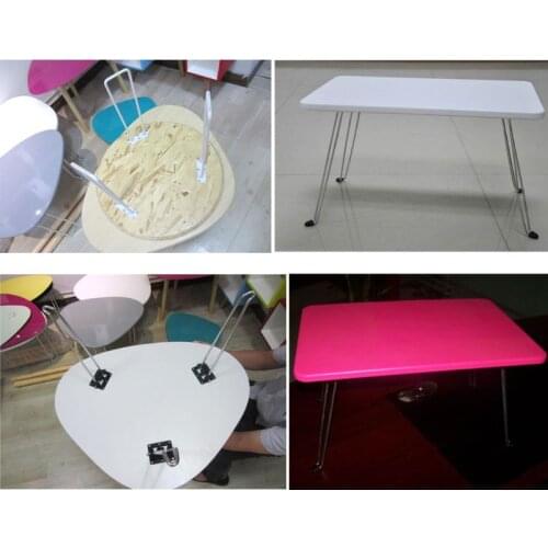 4Pcs 14" Heavy Duty Hairpin Laptop Desk Foldable Legs Folding Coffee Table Legs E7CB
