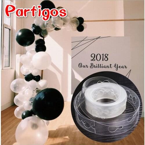 5M Plastic Balloon Chain 110 Double Holes PVC Rubber Wedding Party Birthday Balloons Backdrop Decor Balloon Chain Party Decor