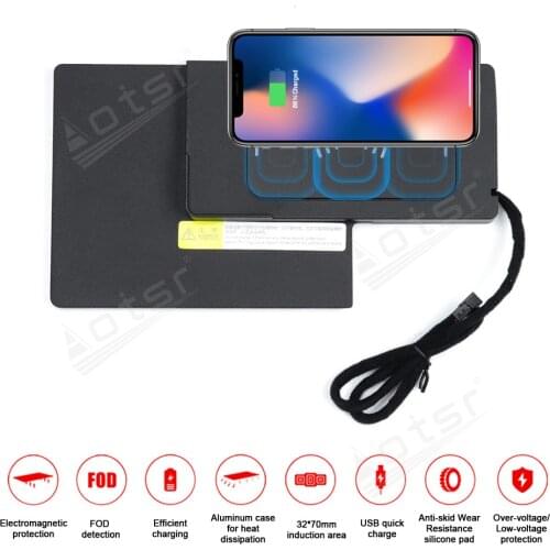 QI Car Wireless Charger For Audi A4L A5 2017 2018 Intelligent Infrared Fast Charging Phone Holder for iPhone Samsung Huawei