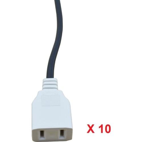 10PCS/lot Power Supply Female Plug Socket with Wire 220V Socket for Monitor Engineering