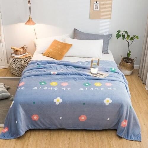 Flower 200x230cm Farley Wool Polar Microfiber Bedspread Blanket Cover Flannel Blanket for Sofa/Bed/Car Portable Plaids