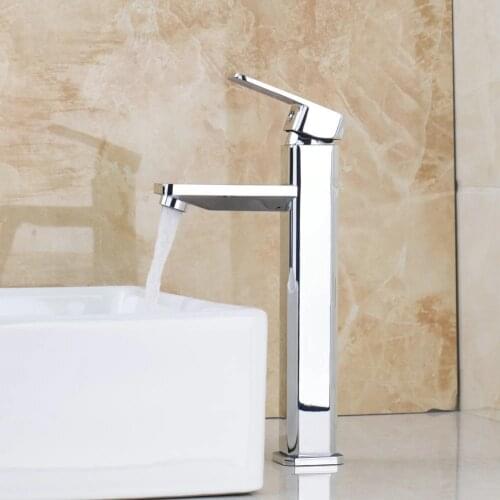Hello 8356G Excellent Quality Bathroom Basin Sink Mixer Tap Brass Chrome Vessel Vanity Single Handle Hot/Cold Water Faucet