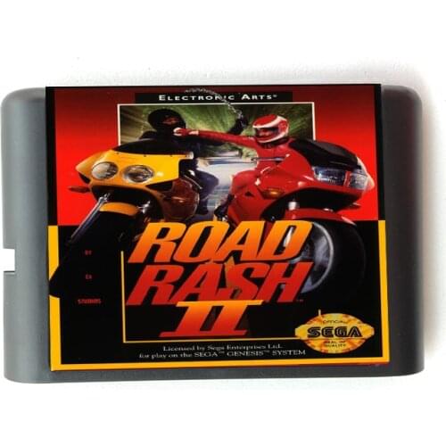 Road Rash II 2 16 bit MD Memory Card for Sega Mega Drive 2 for SEGA Genesis Megadrive