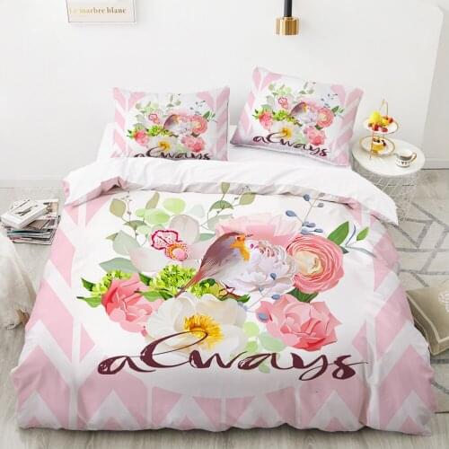 Fanaijia 3d Flower Print Duvet Cover Set Warm Bedding Set Queen Size Pillowcase Kids Beds Comforter Cute Bed Set