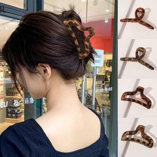 Korean Acrylic Hair Crab Clip Womens Hairpin Charm Hairpin Bath Clip Ponytail Clip Retro Makeup Hairdress DIY Hair Styling Tool