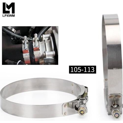 LPXWM - 2Pcs/Lot 4\" Clamps (105-113) Stainless Silicone Turbo Hose Coupler T Bolt Clamp Kit High Quality SS304 LPXWM5258