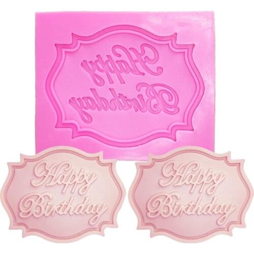7.2cm*6cm*0.8cmSmall silicone moldHappy birthday letter formParty restaurant chocolate fudge cake decoration