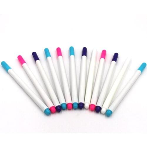 12pcs Fabric Marker Pens Cross Stitch Chalks Sewing Stitch Water Erasable Pens Fabric Patchwork Marker DIY Sewing Craft Tools