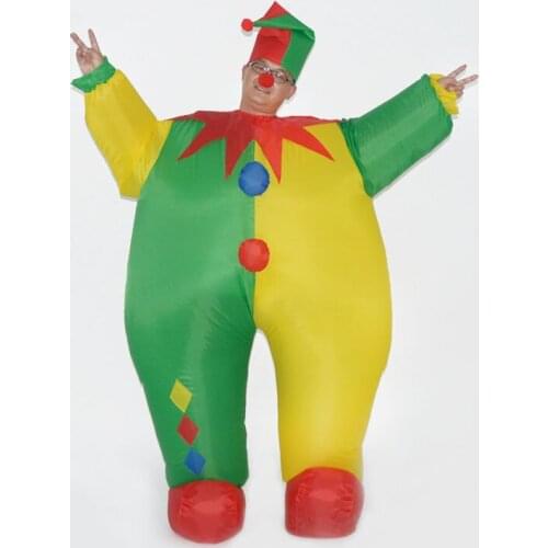 Halloween Christmas Adult Inflatable Clown Costume Adult Inflatable Clown Costume Funny Game Cosplay Dress Halloween Party Cloth