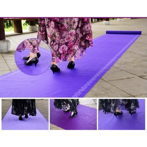 New Arrival Wedding Favors Purple Nonwoven Fabric Carpet Aisle Runner For Wedding Party Decoration Supplies Shooting Props