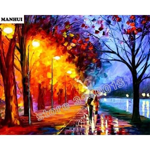 Full Diy Diamond Painting Embroidery Cross Stitch Oil painting night view Gift Diamond Mosaic Needlework Art Decoration BCD032