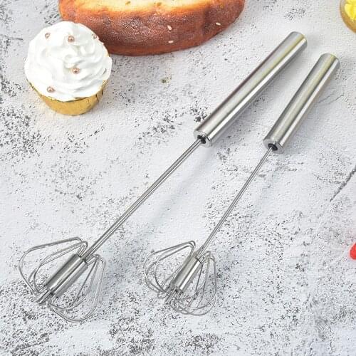 Semi-automatic Egg Beater Stainless Steel Whisk Manual Hand Mixer Self Turning Egg Cream Stirring Kitchen Tools Gadgets