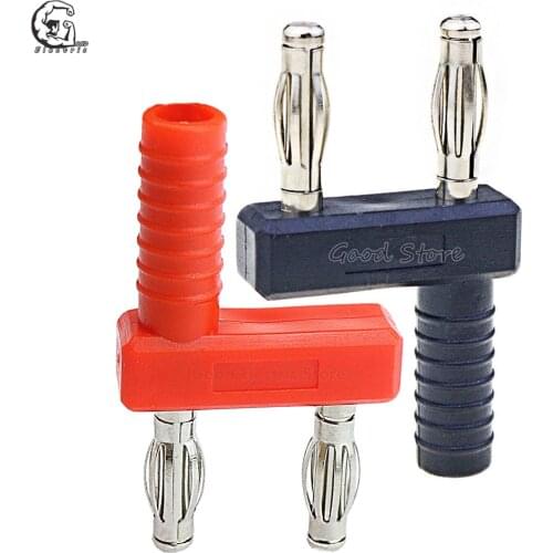 Pure copper Black 4mm banana plug short circuit plug jumper 2 revolution 1 mother spacing 14mm short connector socket