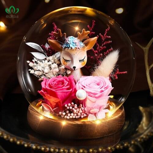 Preserved Fresh Flower Starry Birthday Gift Bouquet Teachers Day Gift for Girlfriend Gift Box Confession Rose