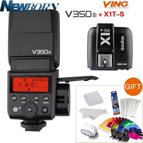 Godox V350S Speedlite Flash TTL HSS 1/8000s with Built-in 2000mAh Li-ion Battery with X1T-S Flash Transmitter for Sony+Gift