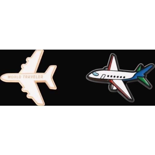 Funny Airplane Letter Brooch Cartoon Childhood Memories Enamel Backpack Clothing Jewelry Accessories Gifts For Children Friends