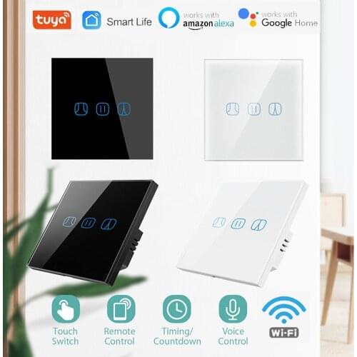 Curtain Switch Wifi Remote Tuya Smart Roller Curtain Switch Shutters Electric Blinds Switch Google Home Aelxa Touch Switch
