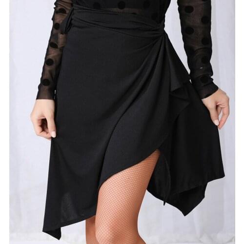 2020 Latin Dance Skirt Women Skirt Dancing Practice Clothes Women Cowboy Flamengo Tango Wear Performance Latin Dance Dress BI551