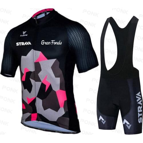 2021 Team STRAVA yellow Cycling Clothing Bike Jersey Ropa Mens Bicycle Summer Pro Cycling Jerseys 9D Gel Pad Bike Shorts