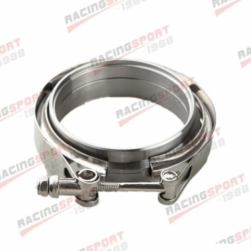 3.5" Inch Self Aligning Male/Female V-Band Clamp CNC Mild Steel Flange Kit
