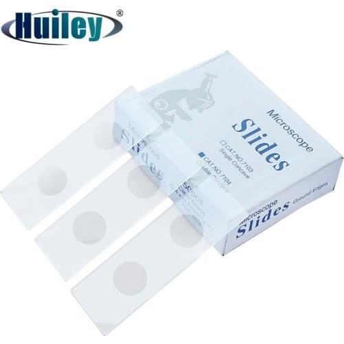 50PCS 25.4x76.2 mm 1" x 3" Reusable Laboratory Educational Double Concave Microscope Blank Glass Slides Thickness 1.2-1.3 mm