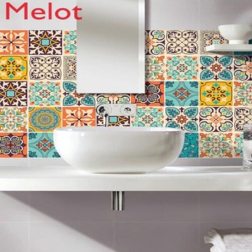 Bathroom tile non-slip waterproof sticker kitchen anti-oil paste floor refurbished paste decoration self-adhesive wall paste