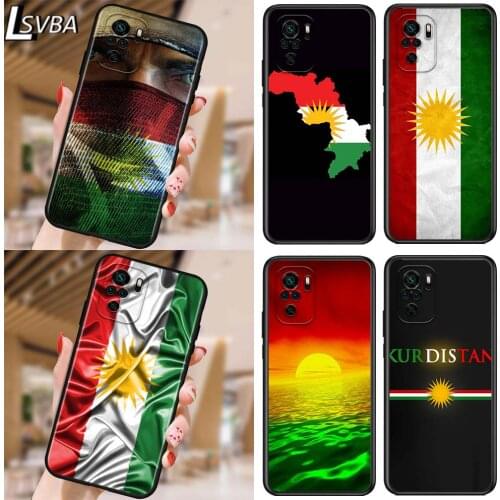Kurdistan flag for Xiaomi Redmi Note 10 10S 9 9T 9S 9Pro Max 8T 8Pro 8 7 6 5 Pro 5A 4X 4 Soft Black Phone Case