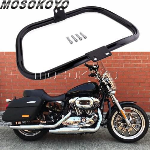Black Engine Highway Guard Crash Bar For Harley Sportster XL883 XL1200 Iron 883 XL883N Superlow 2004-later (except '11 XL883L)