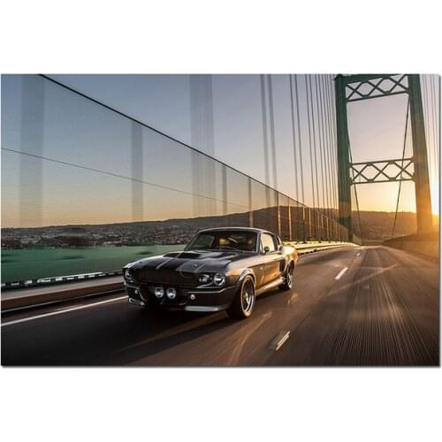 Home Decor Canvas Painting 2000 Ford Mustang GT500 Eleanor Car Pictures Wall Art HD Prints Modular Poster Frame For Living Room