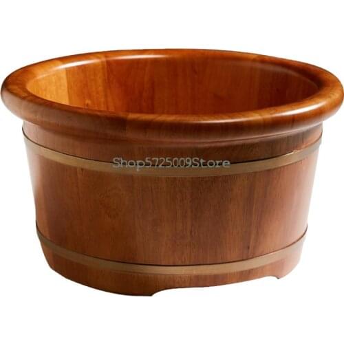 Oak foot bath barrel household foot bath pedicure barrel 21CM foot bath barrel wooden small foot bath refined
