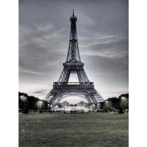 Eiffel Tower Background Photography Wedding Photo Backdrops Custom Digital Long Lawn Backdrops for Photo Studio