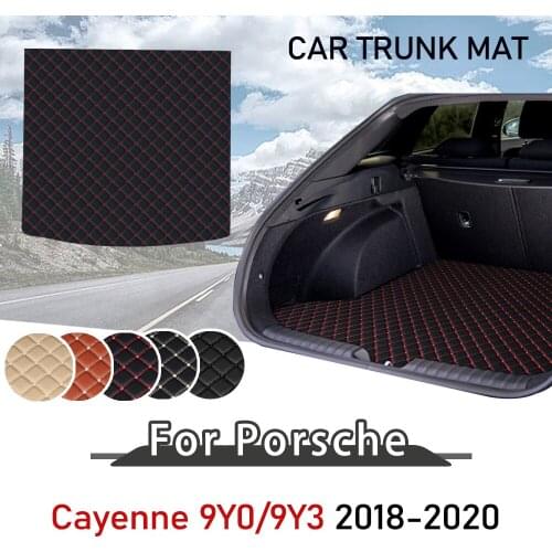 Mat for Porsche Cayenne 9Yd 9Y3 2018 2019 2020 Trunk Floor Mats Cargo Liner Boot Pad The Boot Mat car trunk liner Car accessori