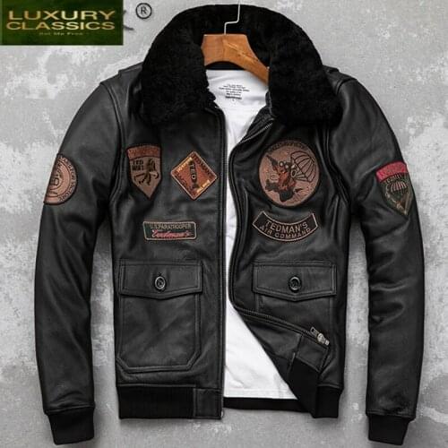 Real Genuine Leather Jacket Men Cotton Winter Autumn Cow Leather Cooat Motorcycle Jackets Mens Clothing Chaqueta Moto 02