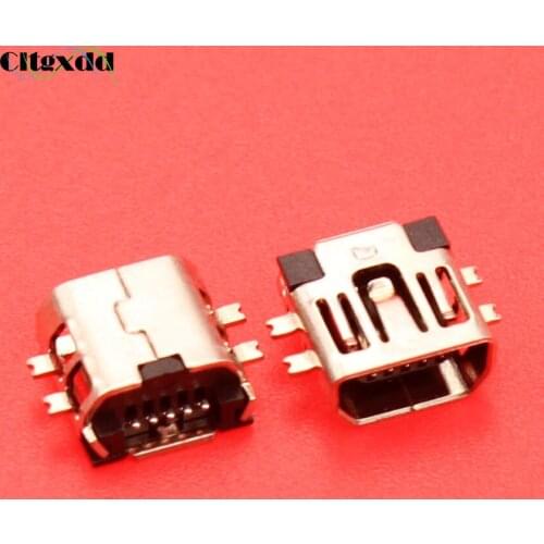 Cltgxdd Mini USB jack Type B Female socket Port connector 5 Pin 180 Degree V3 port for onda MP3 MP4 GPS etc 5pin SMT sink board