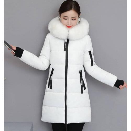Fashion Style New Design Lady WInter hooded Thick Warm Jackets Elegant Collar cotton Winter Coat For Women