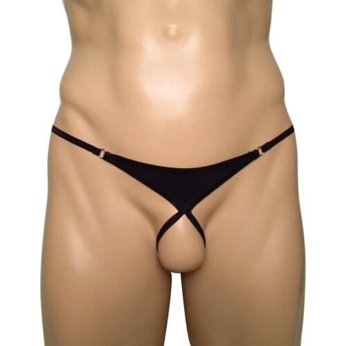 Mens Underwear Erotic Panties Mini Tanga Hombre Open Cock String Sexy Bikini Braga Slip Jockstrap