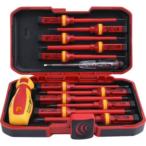 8/13/25PCS Insulated Screwdriver Set CR-V Voltage 500V/1000V Magnetic Phillips Slotted Torx Screwdriver Durable Repair Hand Tool