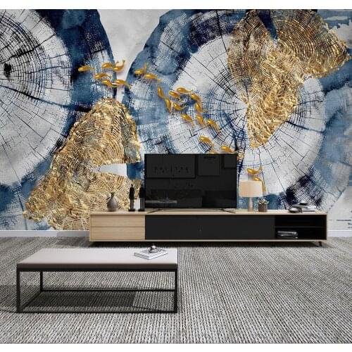 Beibehang Customize any size mural wallpaper nordic light luxury abstract ink art background wall Decoration wallpaper