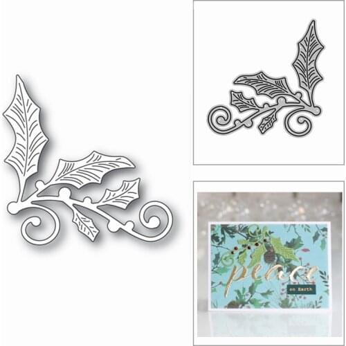 New Christmas Holly Leaf Berry 2020 Metal Cutting Dies for DIY Scrapbooking and Card Making Decorative Embossing Craft No Stamps