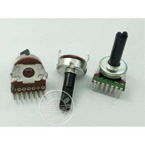 Original new 100% 161 TYPE vertical double potentiometer A253 A25K 7pin handle length 21MMF (SWITCH)